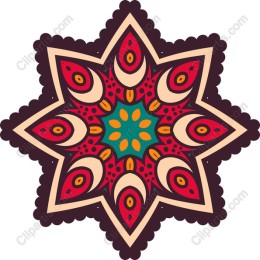 Vibrant 8-Pointed Star Mandala