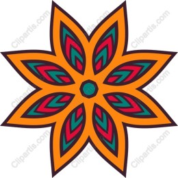 Vibrant Eight-Petal Flower