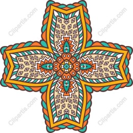 Vibrant Geometric Cross
