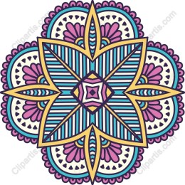 Vibrant Floral Mandala work