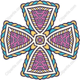 Vibrant Geometric Cross