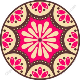 Vibrant Floral Circle