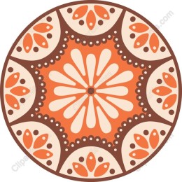 Elegant Orange Mandala