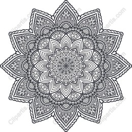 Intricate Black and White Mandala