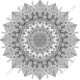 Mandala Art - Intricate Black-and-White