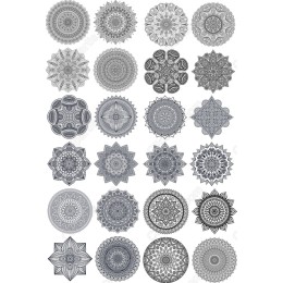 Mandala Clipart Set - 24 Unique