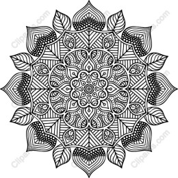 Elegant Black-and-White Mandala