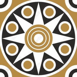 Gold and Black Geometric Star