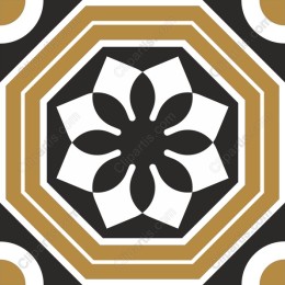 Elegant Floral Octagonal