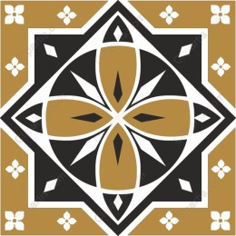 Geometric Floral Pattern in and