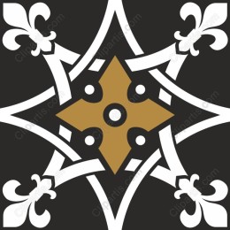 Exquisite Fleur-de-Lis Geometric Pattern