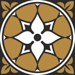 Intricate Golden Floral