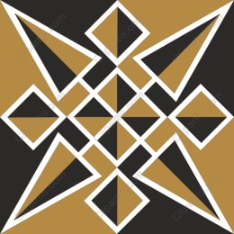 Geometric Gold and Black