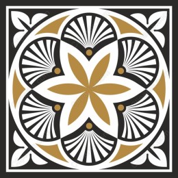 Elegant Floral and Shell Motif