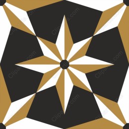 Gold and Black Geometric Starburst