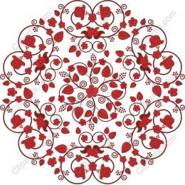 Red Floral Mandala