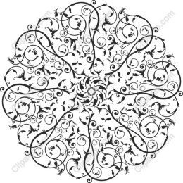 Dolphin Floral Swirl