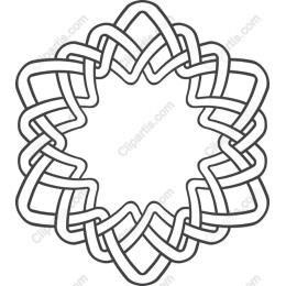 Intricate Intertwined Circular Frame