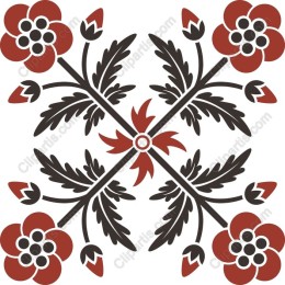 Elegant Red Floral