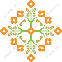 Vibrant Orange Floral