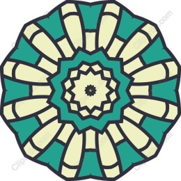 Elegant Teal and Cream Mandala