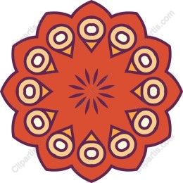 Vibrant Red Mandala