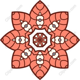Coral Floral Star