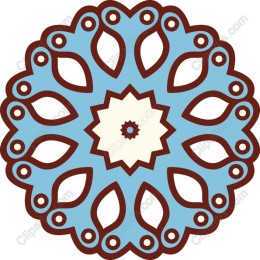Blue Floral Mandala
