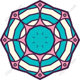 Elegant Teal and Pink Mandala