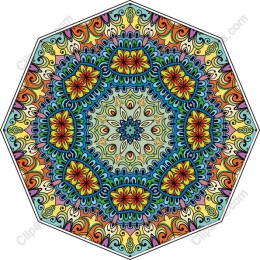 Vibrant Hexagonal Mandala