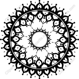 Elegant Black and White Mandala
