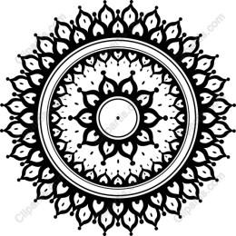 Exquisite Black and White Mandala