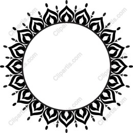 Elegant Black Floral Mandala