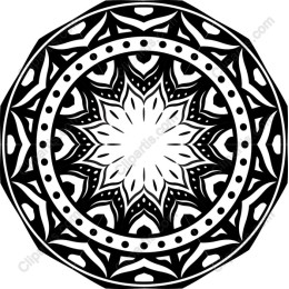 Elegant Black and White Mandala