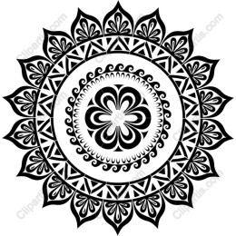 Elegant Black and White Mandala