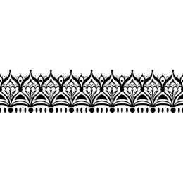 Black and White Ornate Floral Pattern