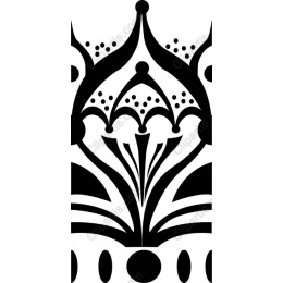 Elegant Floral Motif in Black and White