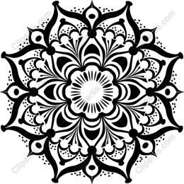 Elegant Black and White Mandala