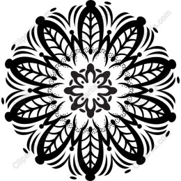 Black Floral Mandala