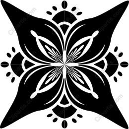 Elegant Black and White Floral