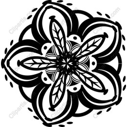 Elegant Black Floral Mandala