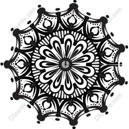 Exquisite Black and White Mandala