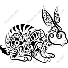 Floral Whimsical Rabbit