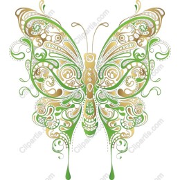 Ornate Green Butterfly