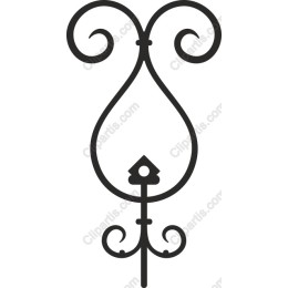 Elegant Wrought Iron Ornamental