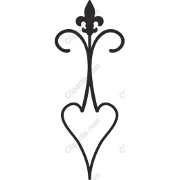 Fleur-de-Lis Heart