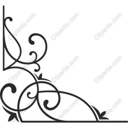 Elegant Decorative Corner Flourish