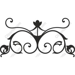 Elegant Floral Swirl Ornament