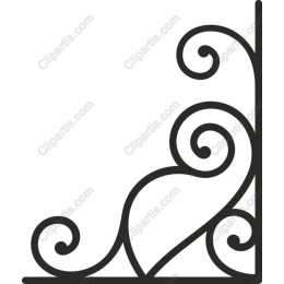 Elegant Swirled Corner Ornament