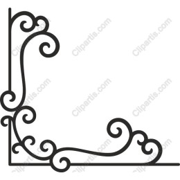 Swirly Corner Decorative Element